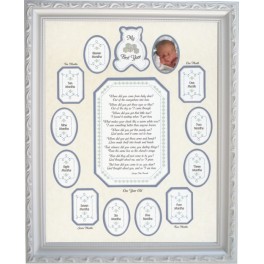 My First Year Teddy Month by Month Mat (Unframed) 3500A